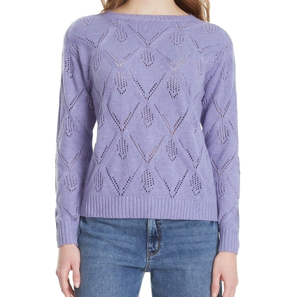 Nine West Lilac Crew Neck Sweater